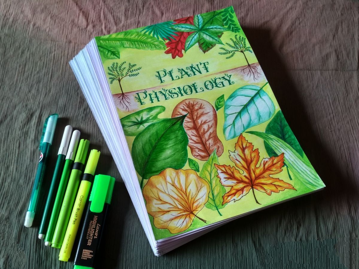 plant physiology in biology aesthetic notes sample 6 with stuff include in photo of physical copy