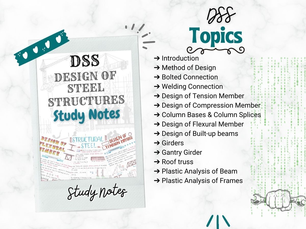 DSS Aesthetic Notes PDF | Design of Steel Structures for Civil and Structural Engineering Course BEng | BTech | GATE - Image 2