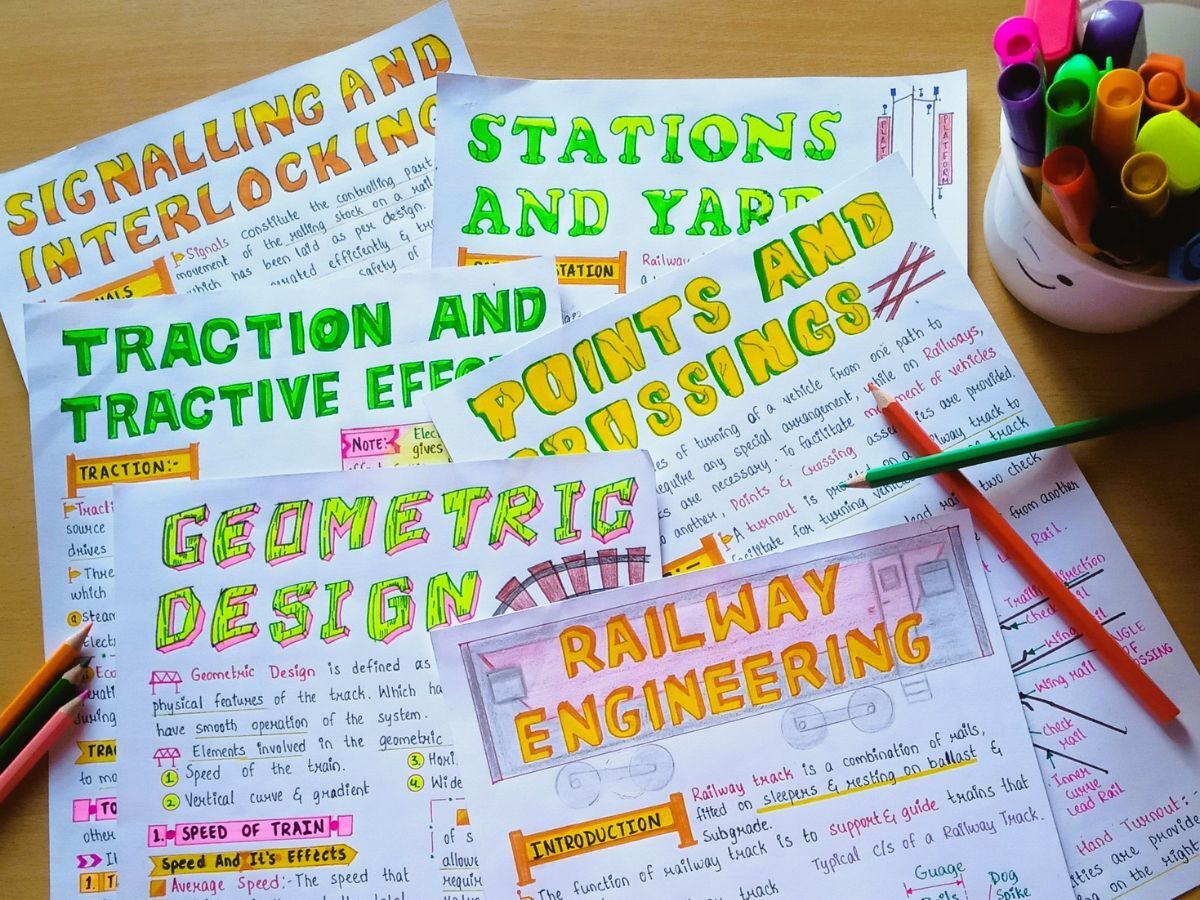 Railway Engineering Aesthetic Notes PDF | for Civil Engineering Course BEng | BTech | GATE - Image 6