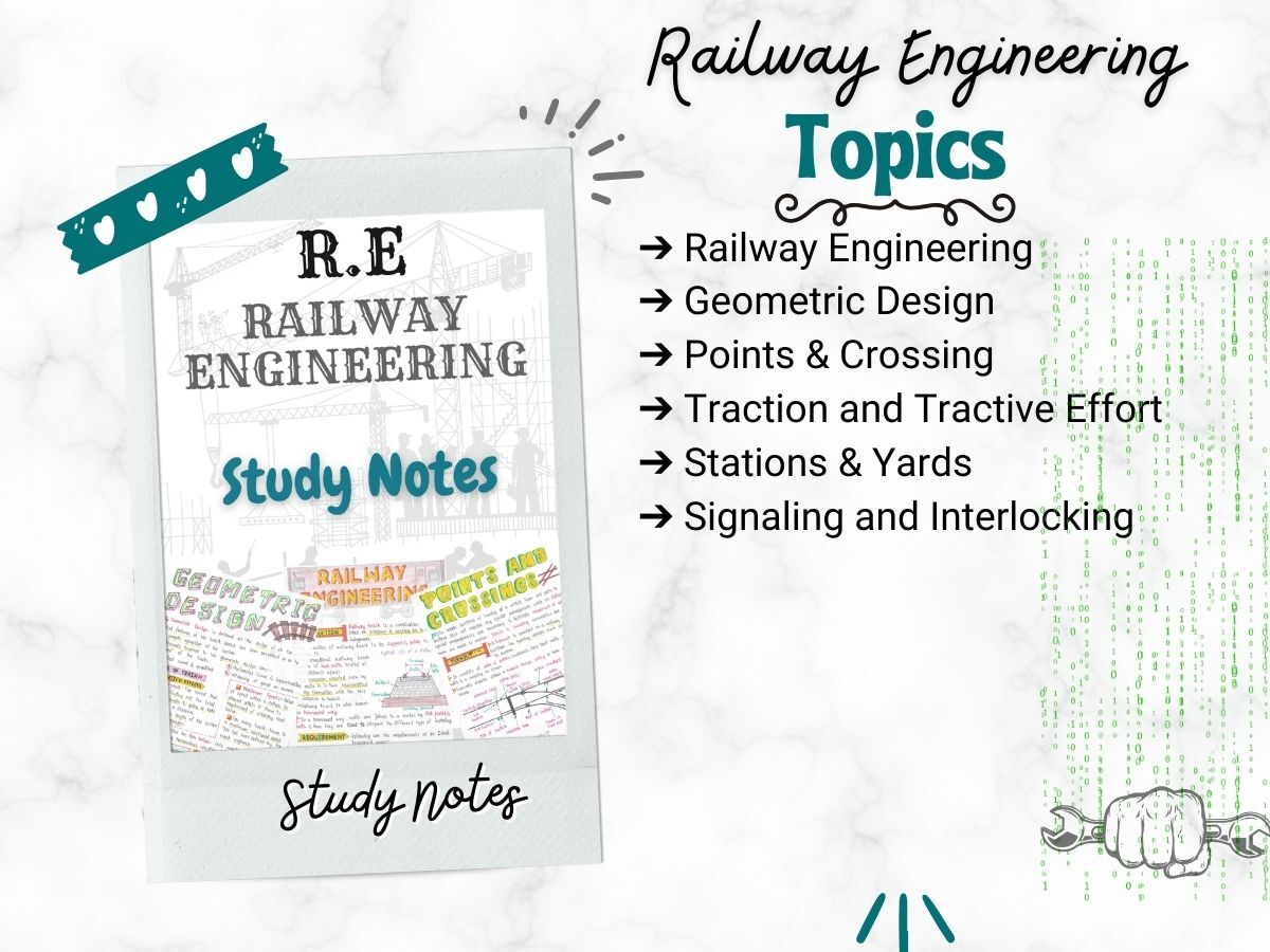 Railway Engineering Aesthetic Notes PDF | for Civil Engineering Course BEng | BTech | GATE - Image 2